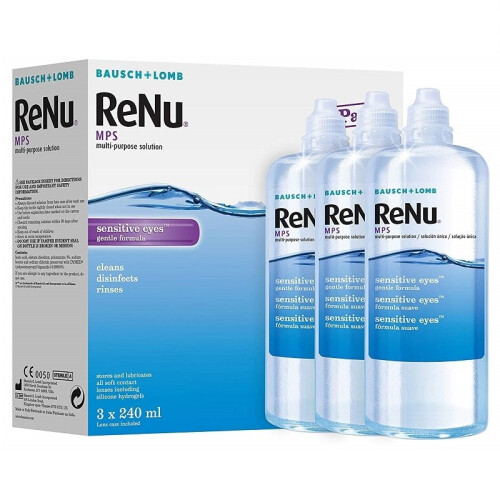 Bausch & Lomb Bausch & Lomb ReNu Multi Purpose Solution Sensitive Eyes 3 x 240ml Box