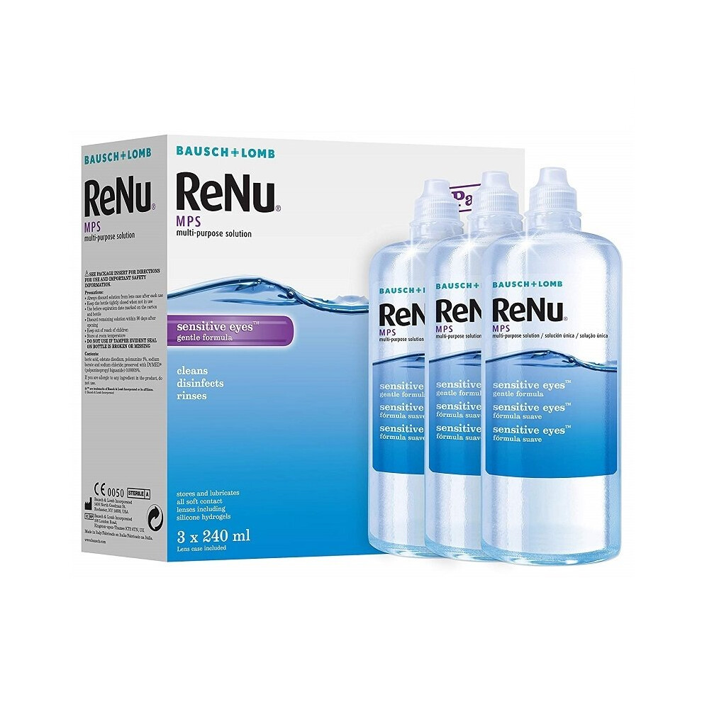 Bausch & Lomb Renu Multi Purpose Solution Sensitive Eyes 3 X 240Ml Box