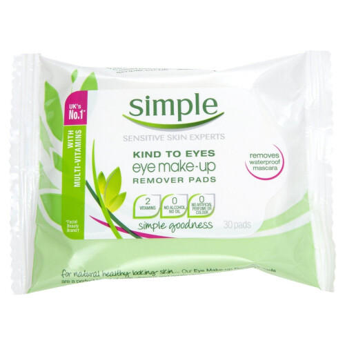 Simple Simple Kind To Eyes Eye Make Up Remover Pads 30 Pieces