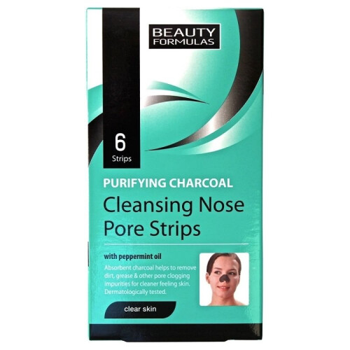 Beauty Formulas Purifying Charcoal Cleansing Nose Pore Strips 6s