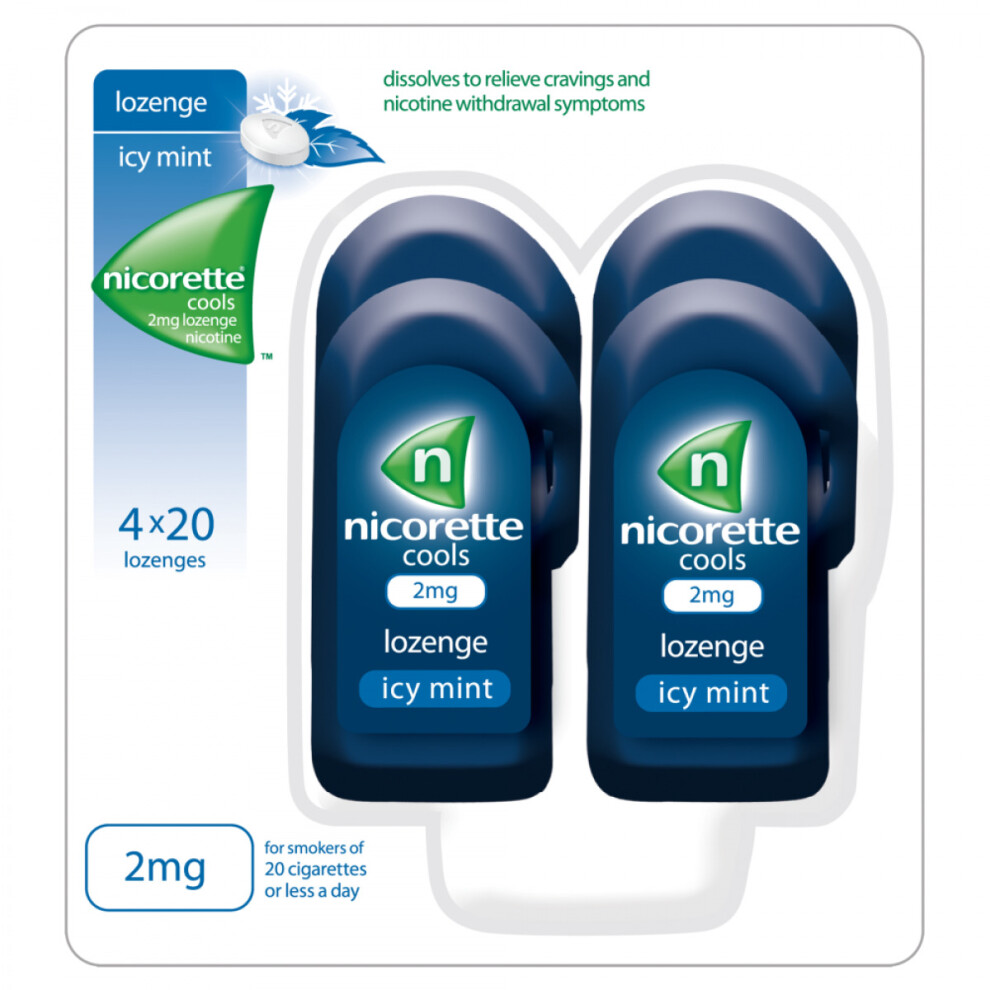 Nicorette Cools Icy Mint 2mg 80 Lozenges