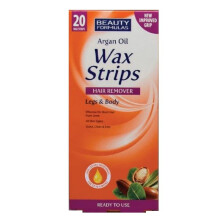 Beauty Formulas Argan Oil Leg & Body Wax Strips - 20 Wax Strips