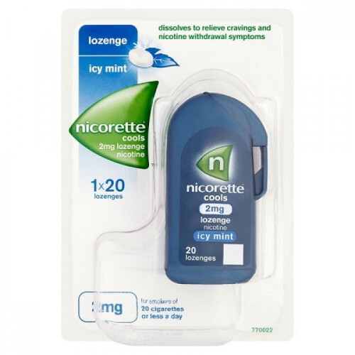 Nicorette Nicorette Cools 2mg zuigtabletten Icy Mint 1x20s