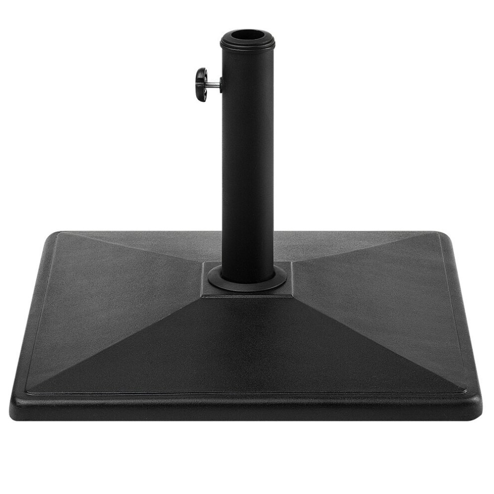 Square Concrete Parasol Base Black