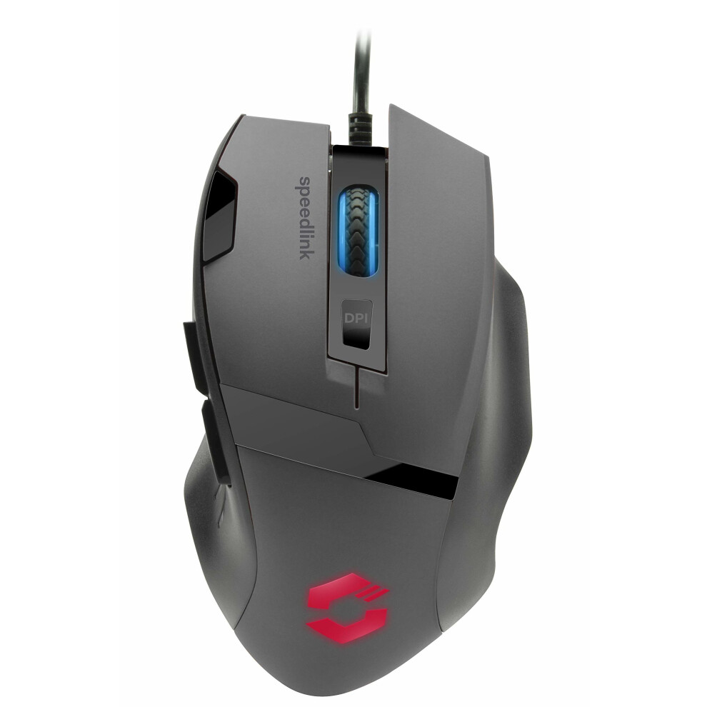 Speedlink VADES Gaming Mouse Illuminated USB Gaming Mouse 2, 400 dpi 5 Buttons Dpi Switch Rapid Fire Button Black (New)