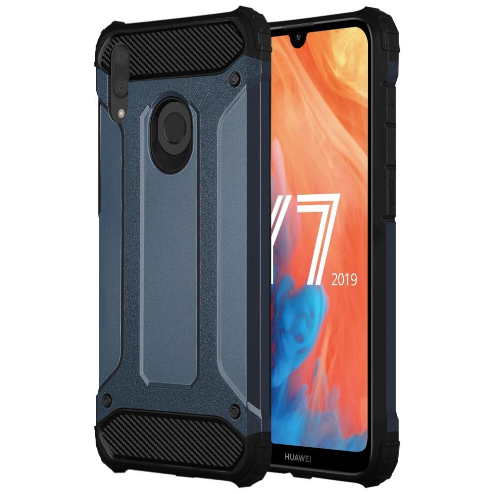 (Blue) For Huawei Y7 2019 Armour Defender Case Cover Blue 5056298002276