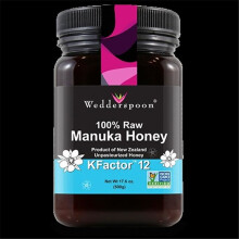 Wedderspoon, Surový multiflorálny Manuka med, KFactor 12, 1,1 lb (500 g)