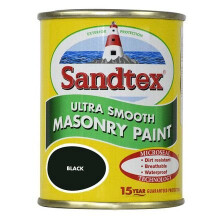 Sandtex Black Ultra Smooth Masonry Paint - 150ml Tester Pot