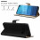 (Black) For Samsung Galaxy S10 Plus Wallet Leather Case 4
