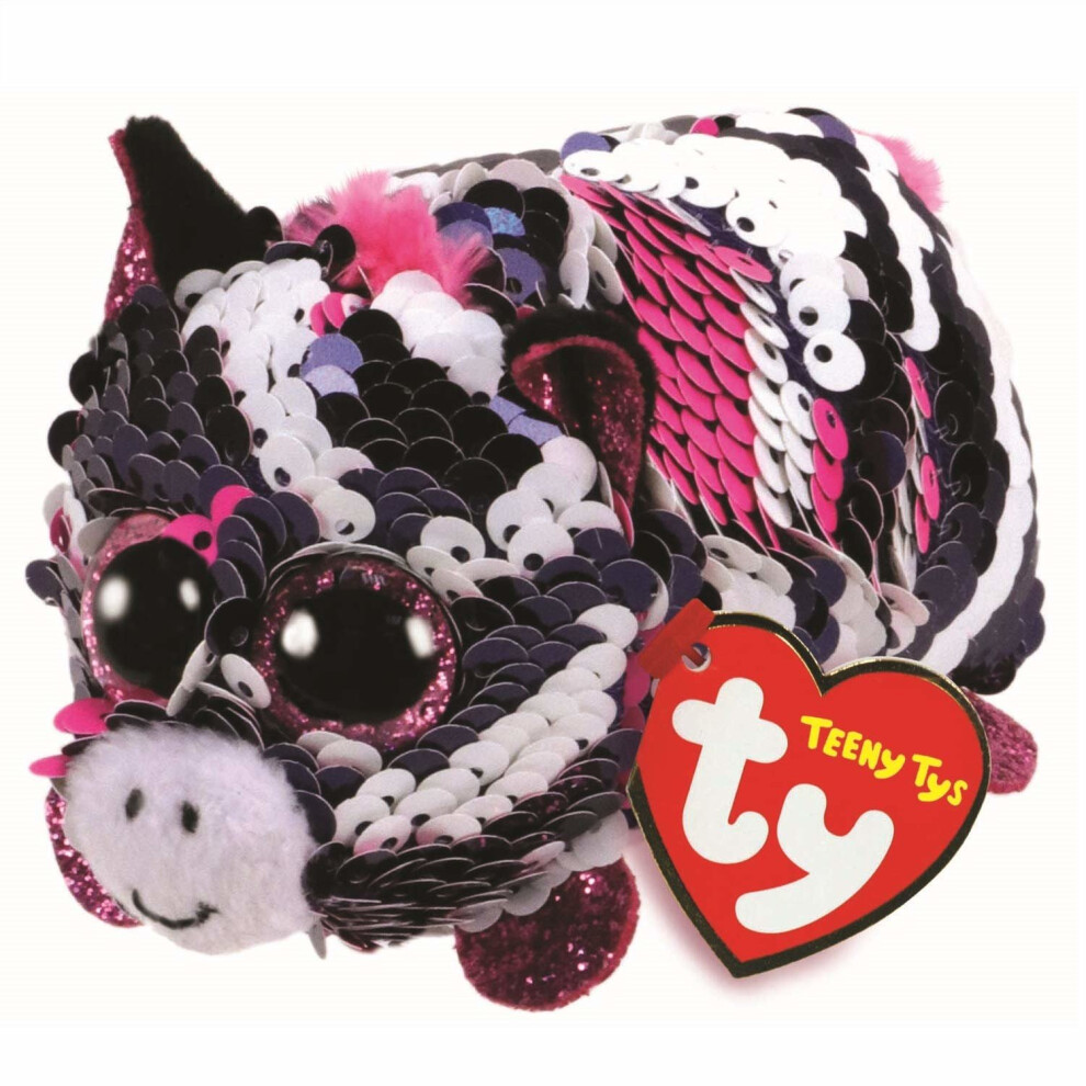 Ty Flippable Teeny Zoey Zebra Plush Toy