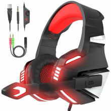 Gaming Headset PS4, Gamer Headphone with Mic Stereo Noise Cancelling