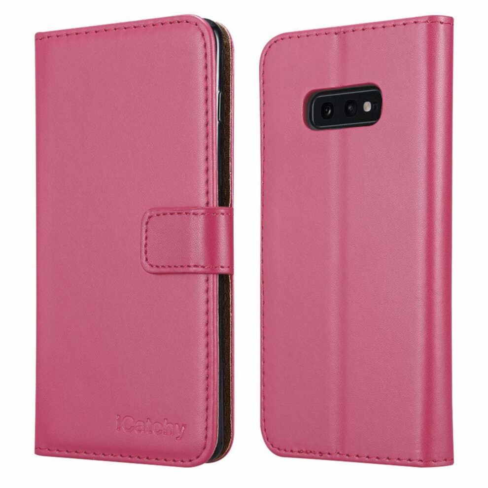 (Pink) For Samsung Galaxy S10e Wallet Book Leather Case