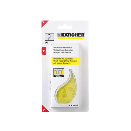 Karcher WV Glass Cleaning Detergent Sachets Pack Of 4