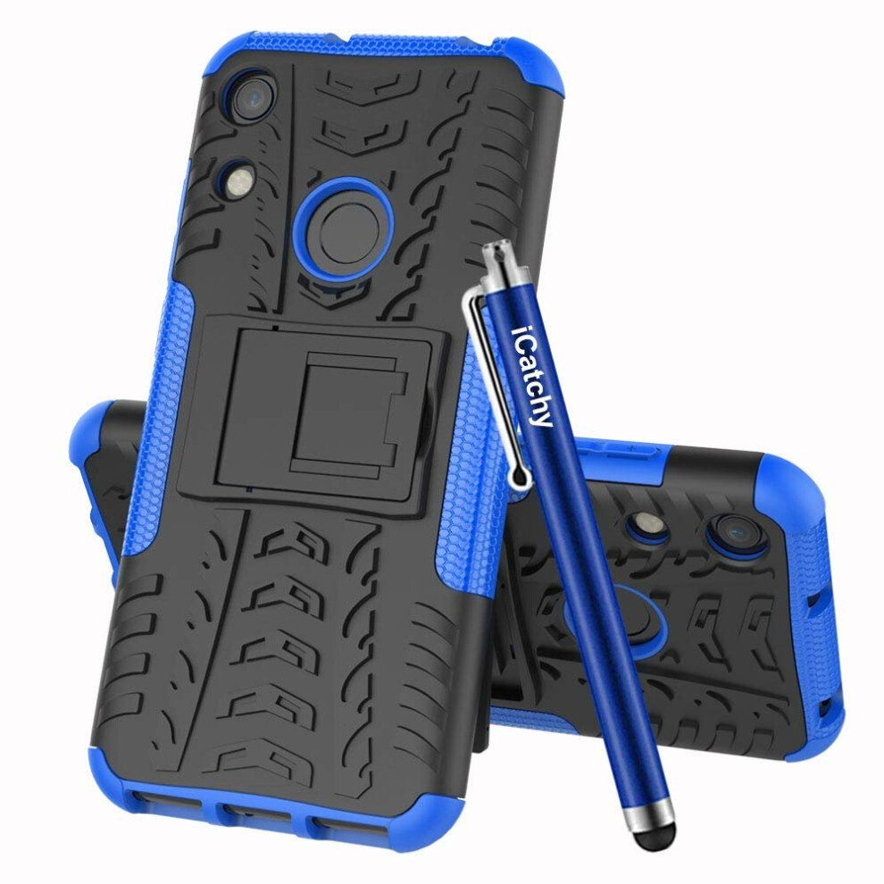 (Blue) For Huawei Honor 8A Shockproof Hybrid Case Cover Blue 5056298001033