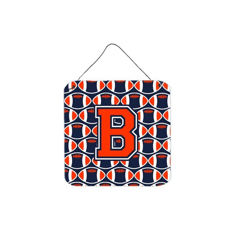 Comfortcreator Letter B Football Orange, Blue & White Wall Or Door Hanging Prints