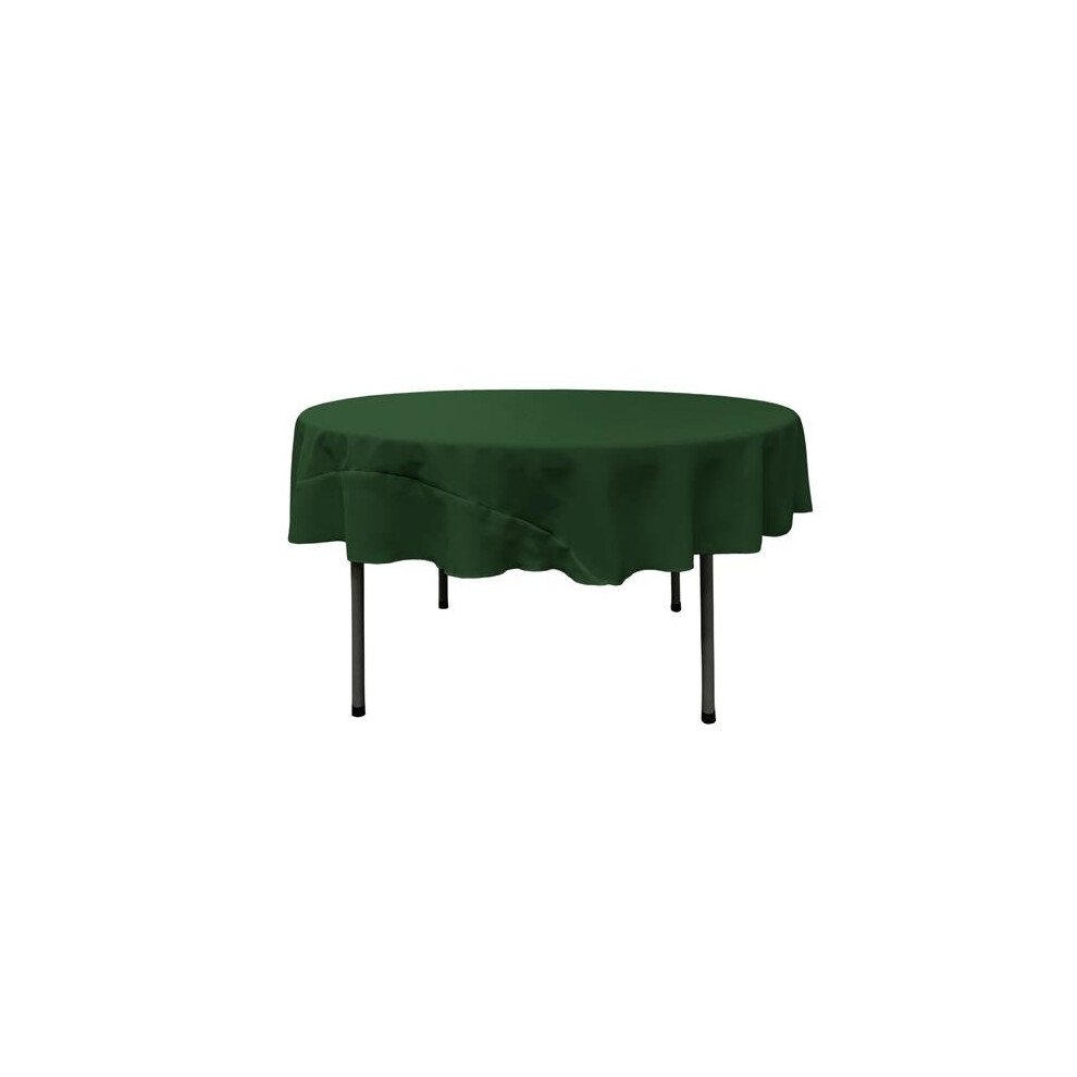 TCpop72R-GreenHuP20 Polyester Poplin Tablecloth, Hunter Green - 72 in. Round-image-OPC-PW2SQZ-NEW