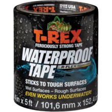 DUC285987 Cinta impermeable T-Rex de 2 pulg. x 5 pies - Negra
