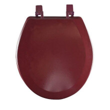 Fantasia Burgundy Standard Wood Toilet Seat, 17 in.