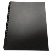 100% Recycled Poly Binding Cover- 11 x 8-1/2- Black- 25/Pack
