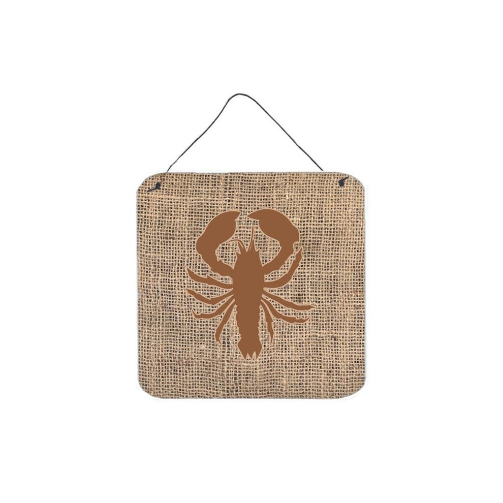 Lobster Burlap And Brown Aluminium Metal Wall Or Door Hanging Prints-image-OPC-PW2YHR-NEW