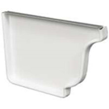 27005 White Aluminum Left Gutter Endcap - 5 In.