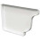 27005 White Aluminum Left Gutter Endcap - 5 In. 1