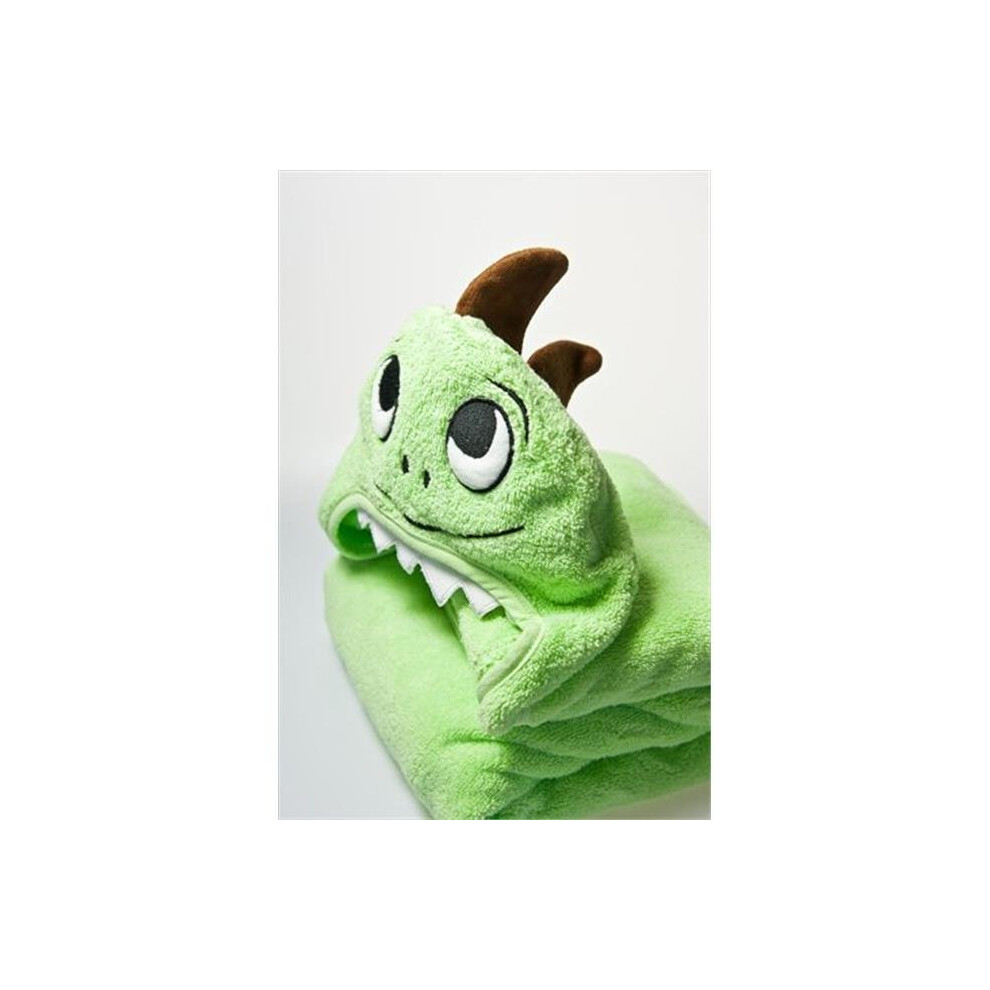 Toddler Dino Hooded Turkish Towel - 2 Years-5 Years Green Mama'sboy