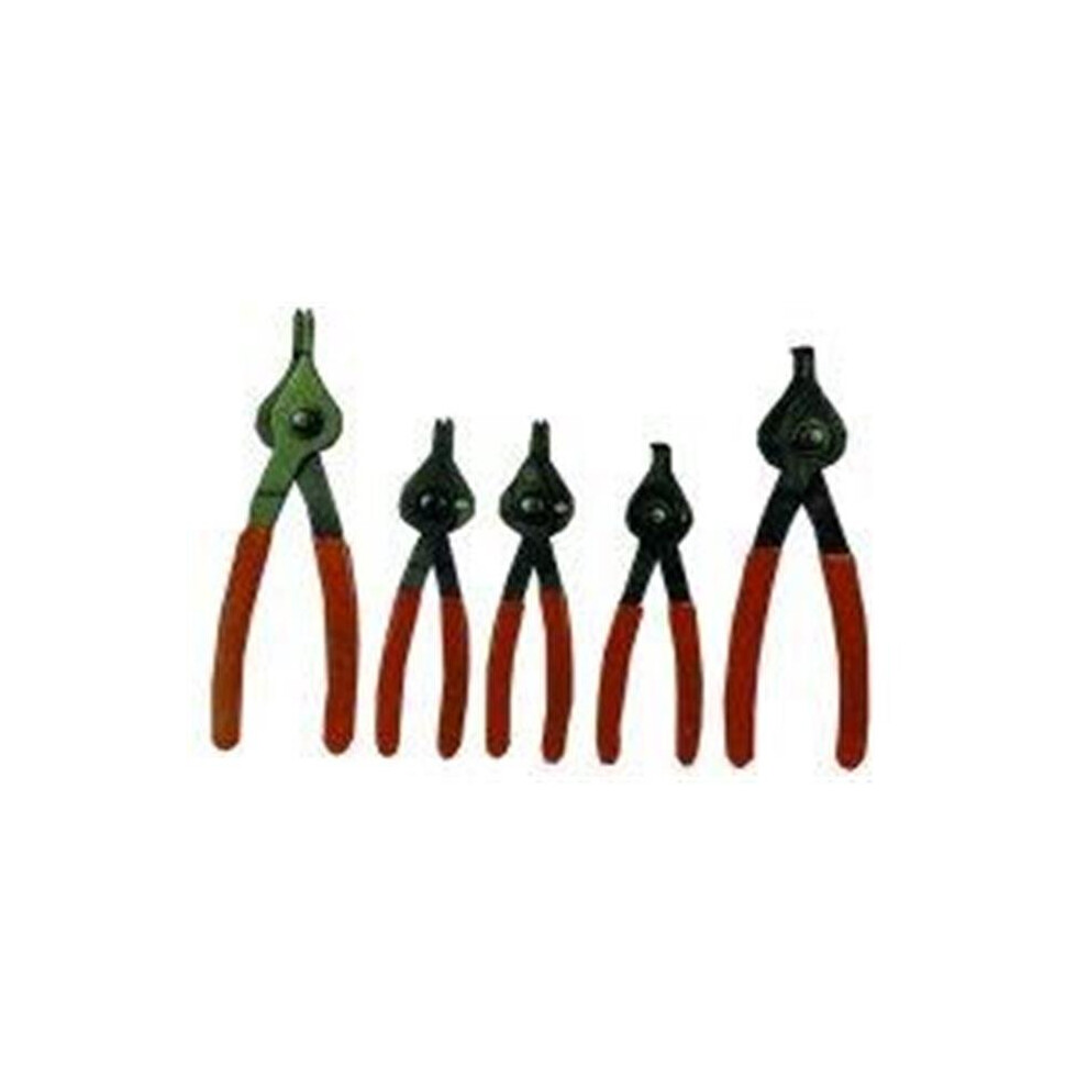5 Piece Reversible Snap Ring Pliers Set