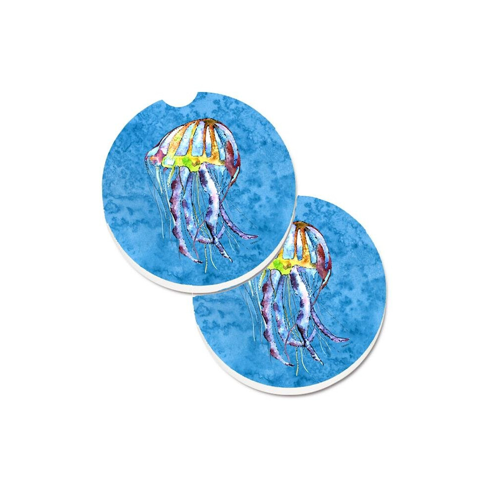 Jellyfish Set Of 2 Cup Holder Car Coaster 652513481564