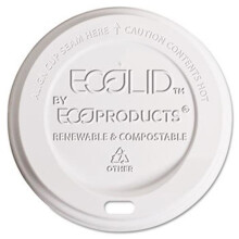 Eco-Products, Inc.  Hot Cup Lid, 8oz, Translucent, 800/Carton