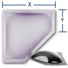 20 x 8 in. Neo Angle Skylight, Smoke