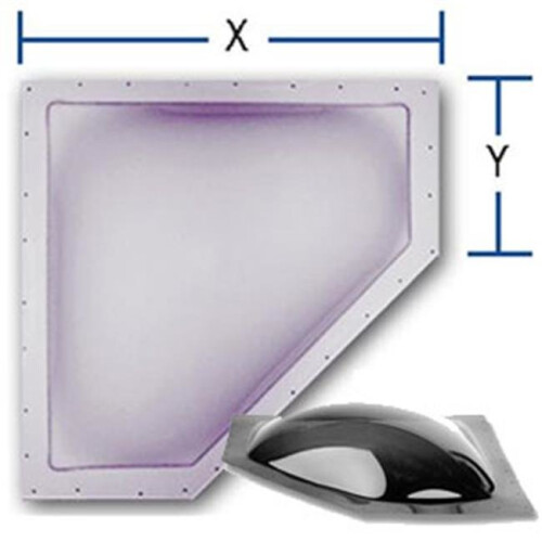 20 x 8 in. Neo Angle Skylight, Smoke