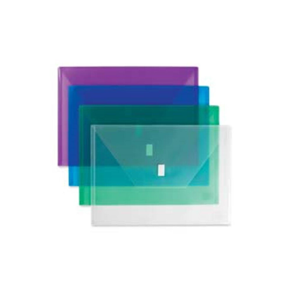Hook & Loop Closure Poly Envelopes, Clear