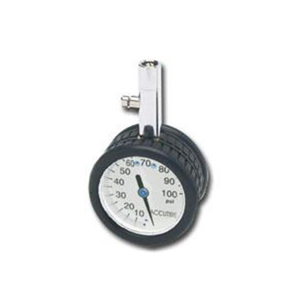2 Inch Round Tire Gauge - White Face-image-OPC-PW5JM5-NEW