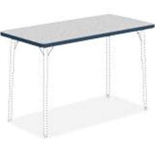 24 x 48 Rectangular Classroom Activity Tabletop - Gray & Navy