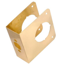 2081-PB 4.5 in. Polished Brass Door Reinforcer
