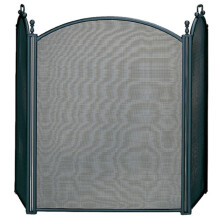 3 Fold Large Diameter Black Screen w - Woven Mesh