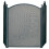 3 Fold Large Diameter Black Screen w - Woven Mesh 1