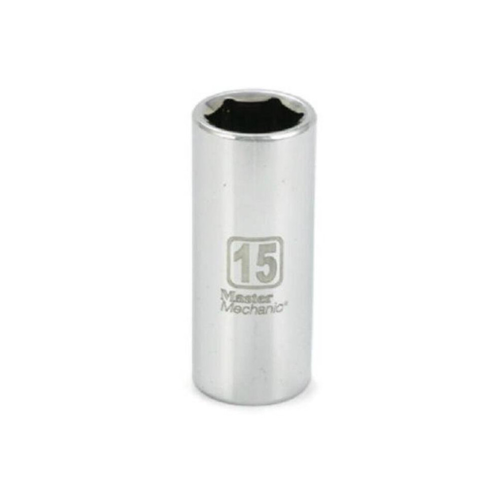 0.38 In. Drive Master Mechanic 15 Mm 6 Point Deep Well Socket 746591460433