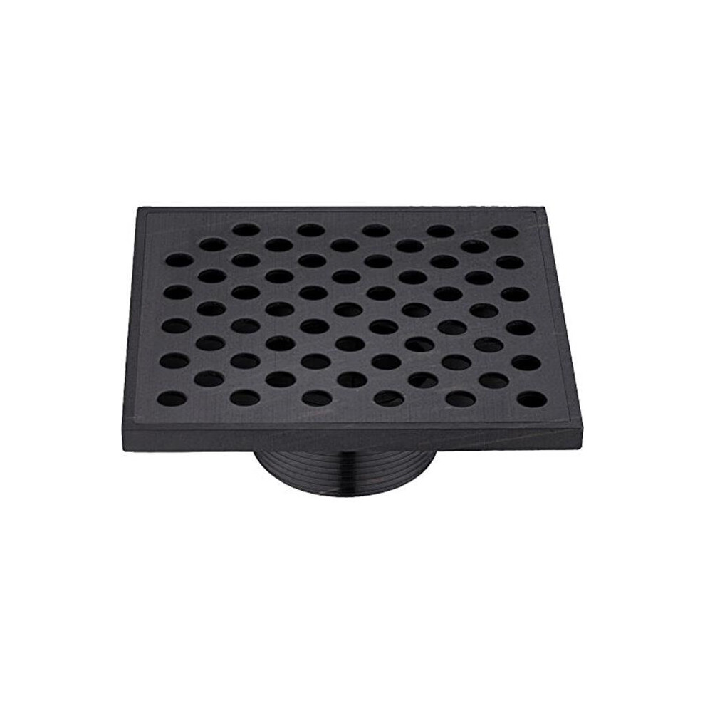 Brisbane River Series - Square Shower Drain 5 In. Dark Brown Finished, Grate 727272371439