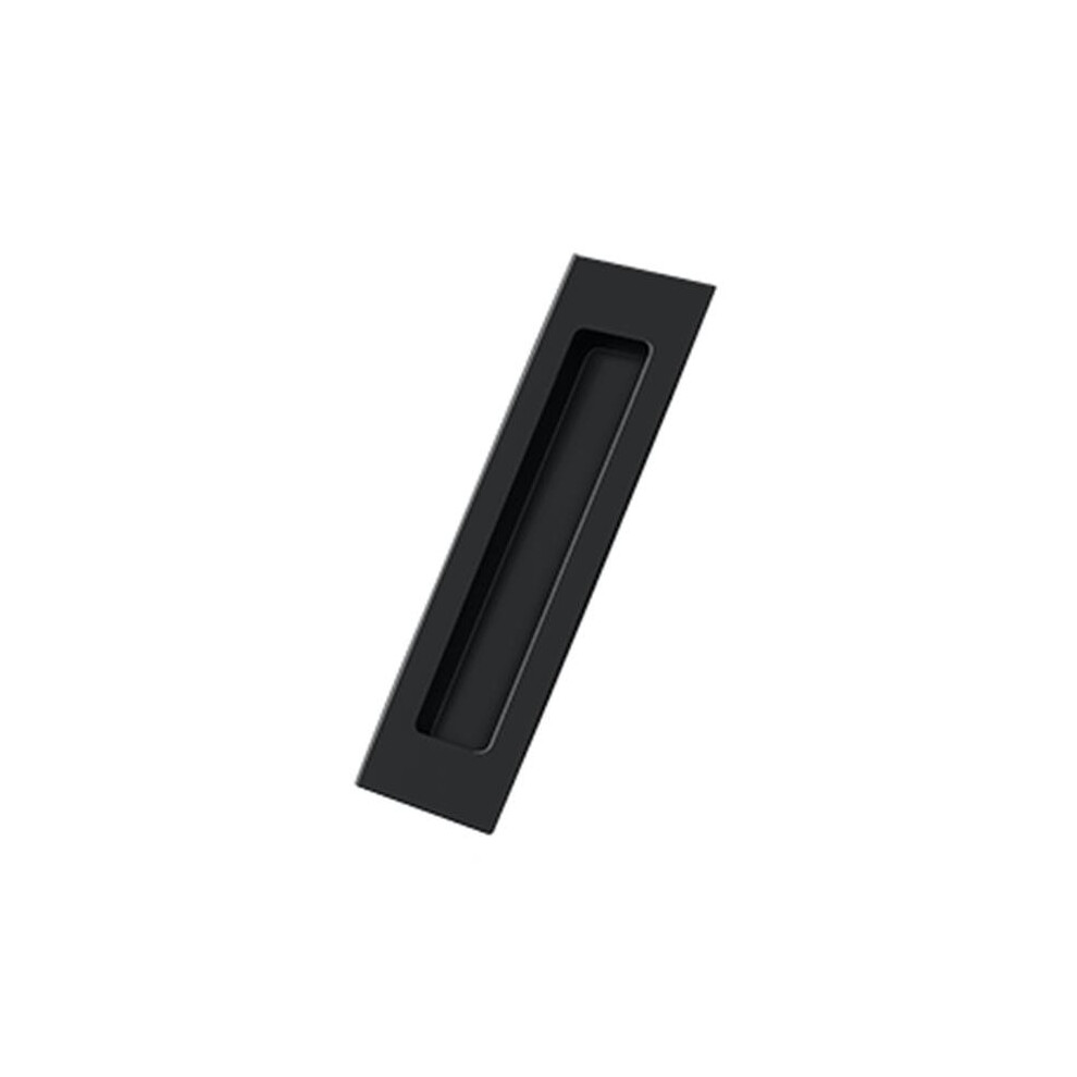 7 X 1.87 X 0.37 In. Rectangular Flush Pull, Black - Solid Brass 654204687262