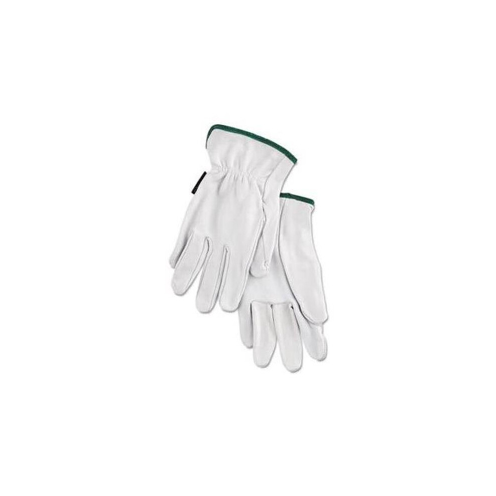 127-3601M Grain Goatskin Driver Gloves, White, Medium, 12 Pairs 723902210598
