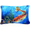 Scattered Red Fish Fabric Decorative Pillow 1