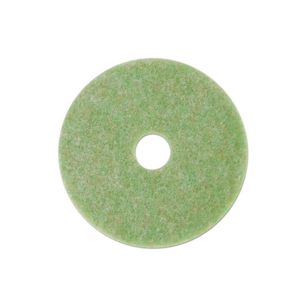 3M 18049 17 in. Diameter Low-Speed Topline Autoscrubber Floor Pads 5000, Green & Orange - 5 per Count