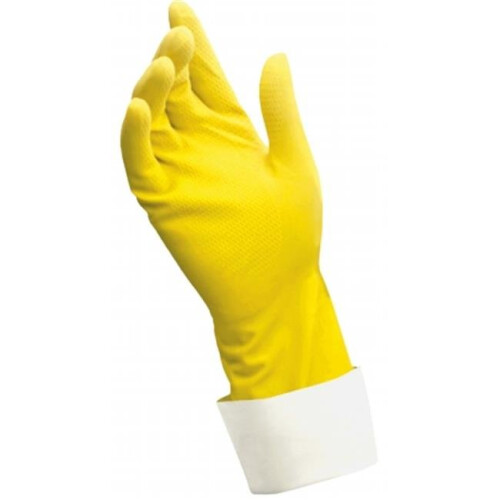VORTEX 2 Count Small Yellow Caring Hands Latex Gloves