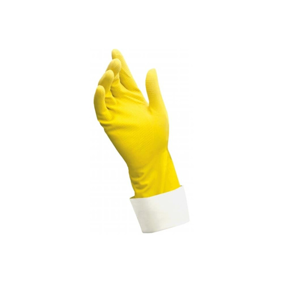 2 Count Small Yellow Caring Hands Latex Gloves