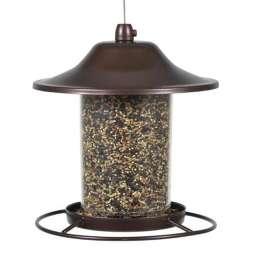 21.082 x 21.082 x 23.368cm Brown Panorama Bird Feeder Rustic
