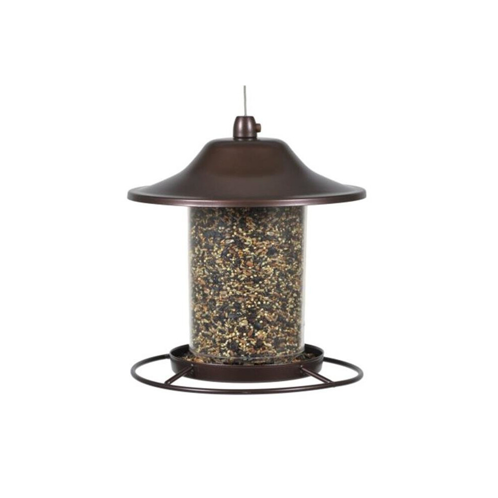 21.082 x 21.082 x 23.368cm Brown Panorama Bird Feeder Rustic