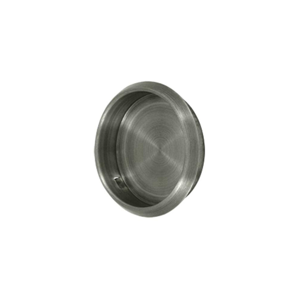 2.12 In. Diameter Round Flush Pull, Antique Nickel - Solid 723902226223