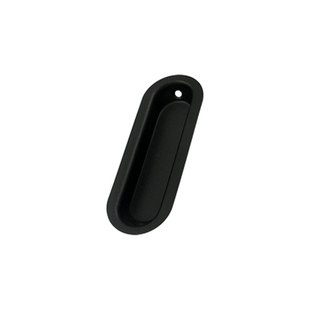 3.5 X 1.25 X 0.31 In. Oblong Flush Pull, Black - Solid 723902226339